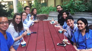 students eating ice cream