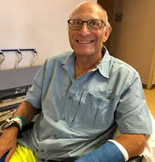 Bill Lytton was attacked by a shark but saved at Tufts MC.